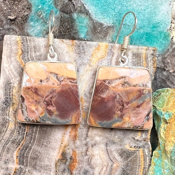 Butterfly jasper earrings (Z-6) - Picture 7 of 13